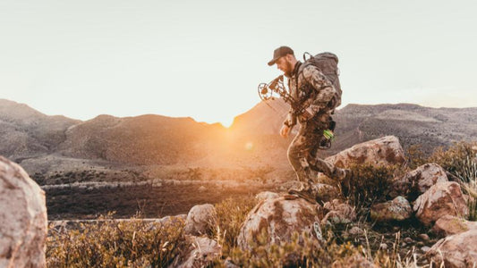 Sunrise mountain hunter with Moxule large capacity hunting backpack for backcountry scouting