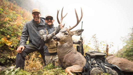 California Zone A blacktail deer harvest with hunters and hunting day pack with back pack frame