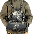 Hunting bino harness with multi-pocket design, perfect silent-adjust gear for stealthy turkey and deer hunting.