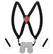 Moxule Hunting Binocular Harness Strap - Adjustable, padded binocular suspenders with quick-release clips