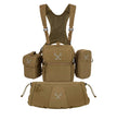 Wolf brown Moxule hunting binocular harness combo with hand warmer and accessory pouches