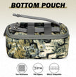Moxule’s camo bottom pouch: adds extra storage to your hunting gear with tear-resistant fabric, Ideal for organizing essentials in wilderness settings.