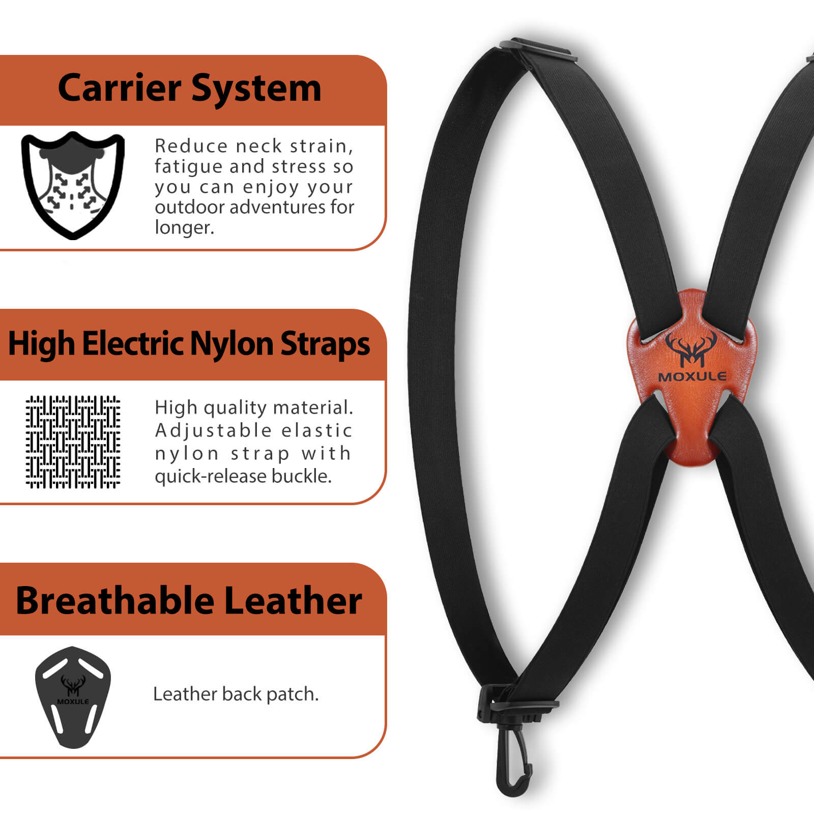 Moxule Binocular Harness X-shaped Strap