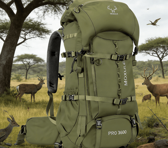 MOXULE Pro 3600 Hunting Backpack - Green, Modular Frame Design for Durable Hunting Expeditions