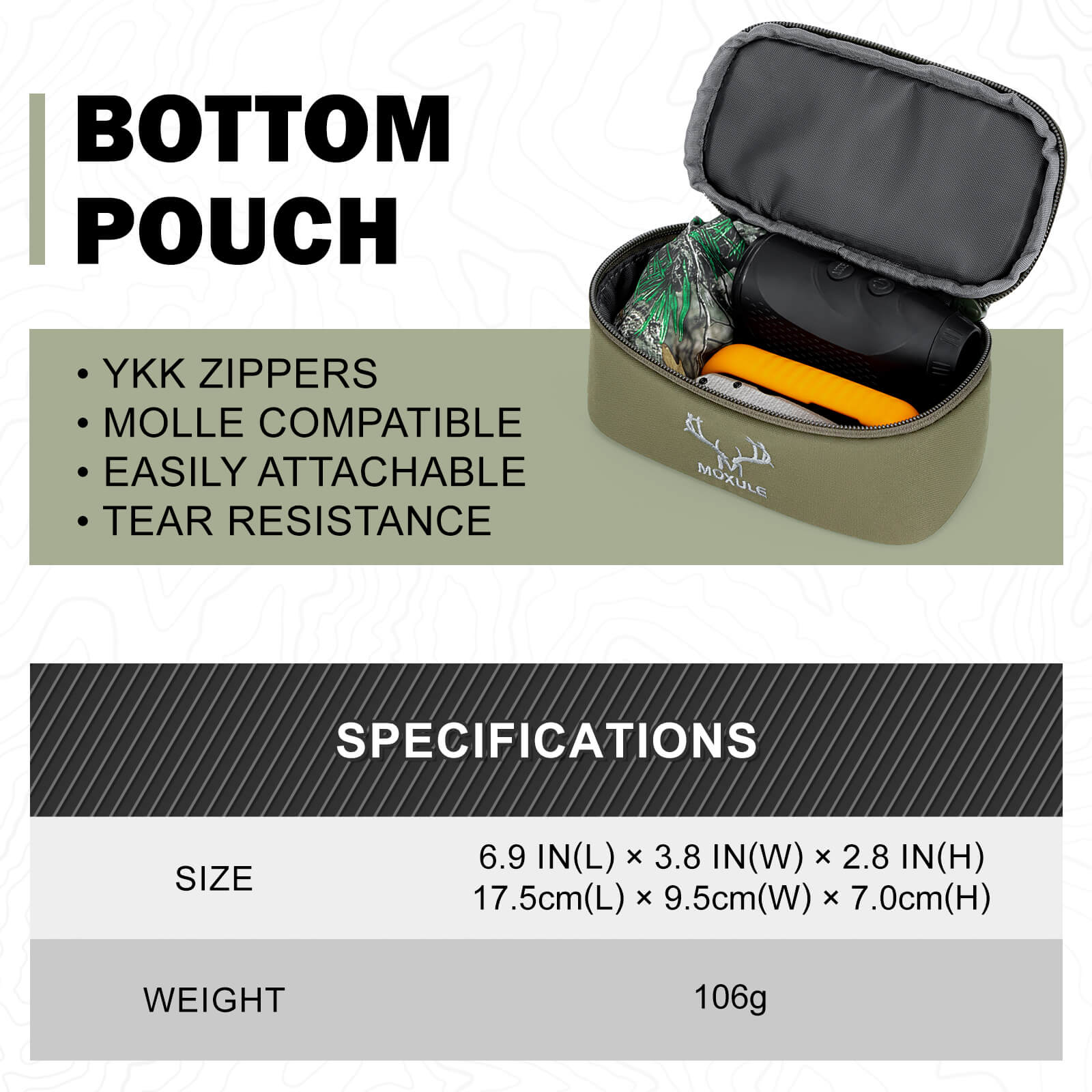 Moxule Binocular Harness Bottom Pouch