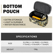 Lightweight  Moxule camo bottom pouch: water-resistant, durable design adds extra storage for hunting essentials. Measures 6.9x3.8x2.8in