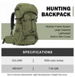Moxule PRO 5000 Olive Hunting Backpack | Modular Extra-Large Capacity Hunting Pack