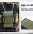 Moxule hunting chest pack MOLLE webbing feature chart, modular attachment for outdoor gear