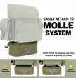 Moxule’s MOLLE-compatible tactical pouch,Durable dual-tone design expands BINO-PACK/backpack storage 