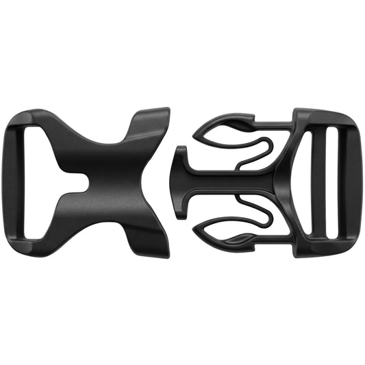 Heavy-duty spare side-release fasteners compatible with all Moxule bino chest harnesses and hunting backpacks.
