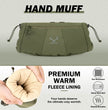 Moxule olive hand muff tear-resistant warm  features premium warm fleece lining, tear-resistant fabric, and a sturdy waist belt.