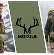 Moxule hunting gear lifestyle, bino harness and hand muff for outdoor hunting adventures