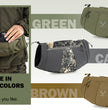 Moxule hunting hand muff, insulated hand warmer bag available in green, camo, brown for outdoor hunting.
