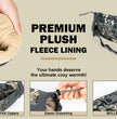 Moxule camo hunting hand muff with plush fleece lining, YKK zippers, MOLLE compatible for cold weather.