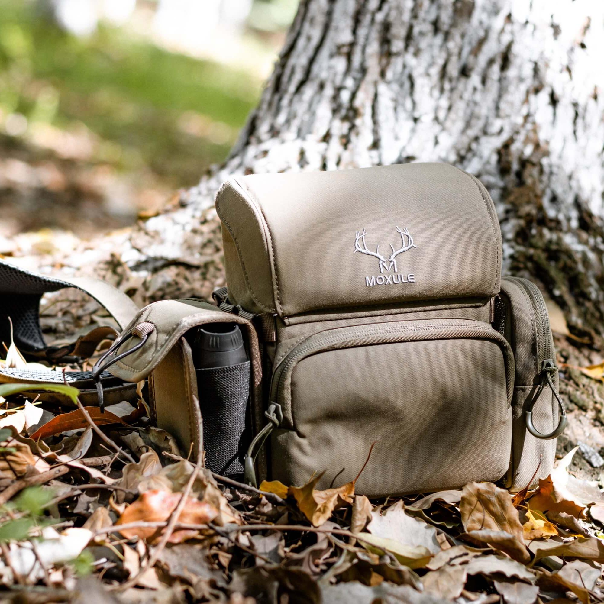 Wolf Brown Moxule Binocular Harness with Rangefinder Pocket for