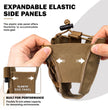 Expandable elastic side panels detail of Moxule MOLLE hunting radio pouch
