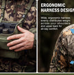 Moxule hunting binocular chest pack, one‑hand fast access, ergonomic weight‑distributed harness