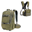The Moxule hunting backpack and binocular chest pack are durable gear suitable for experienced hunters and outdoor enthusiasts.