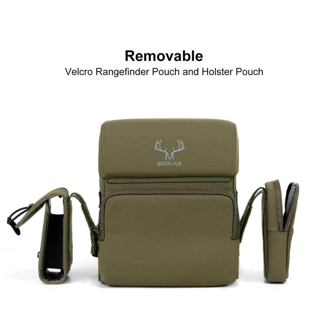MOXULE Olive Green Removable Velcro Rangefinder & Holster Pouches, Hunting Pack Accessories