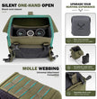 Moxule Bino R3 Pro hunting chest pack features, silent one‑hand access, MOLLE webbing and included accessories