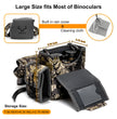 Moxule binocular chest pack with large capacity, built-in rain cover and cleaning cloth, designed for hunters to carry binoculars and essentials in the field