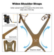 Wide breathable shoulder straps for Moxule hunting bino harness, weight dispersing design for all-day carry