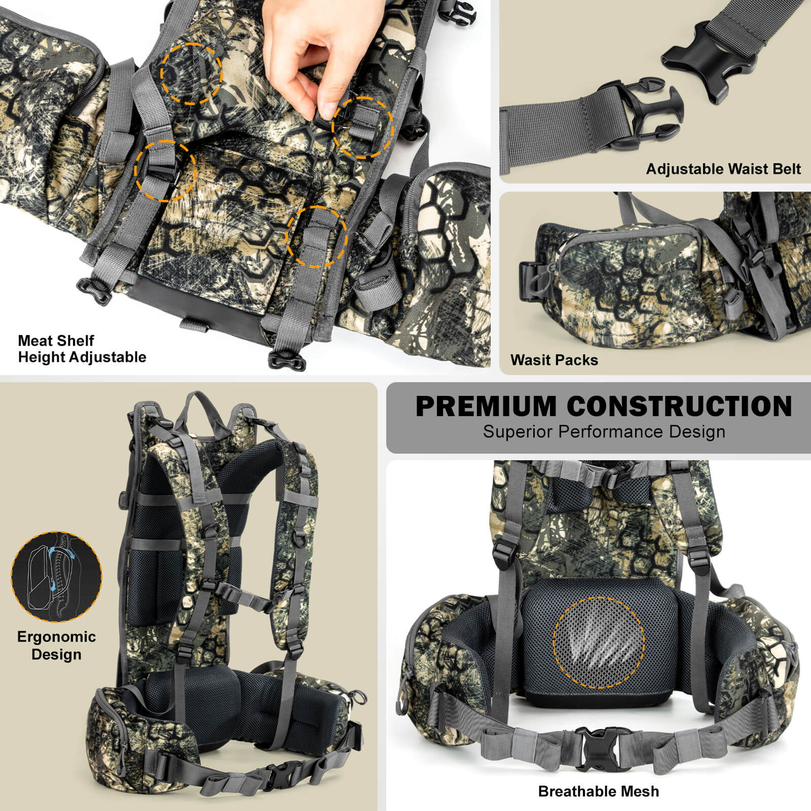 Moxule Pro Hunting Backpack Frame
