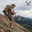 Moxule's camouflage backpack frame is designed for hunting. It can stably support heavy loads and easily handle steep and rugged terrain.