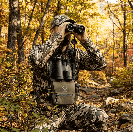 MOXULE Binocular Harness Chest Pack - Hunting Gear Bag for Optics & Essentials