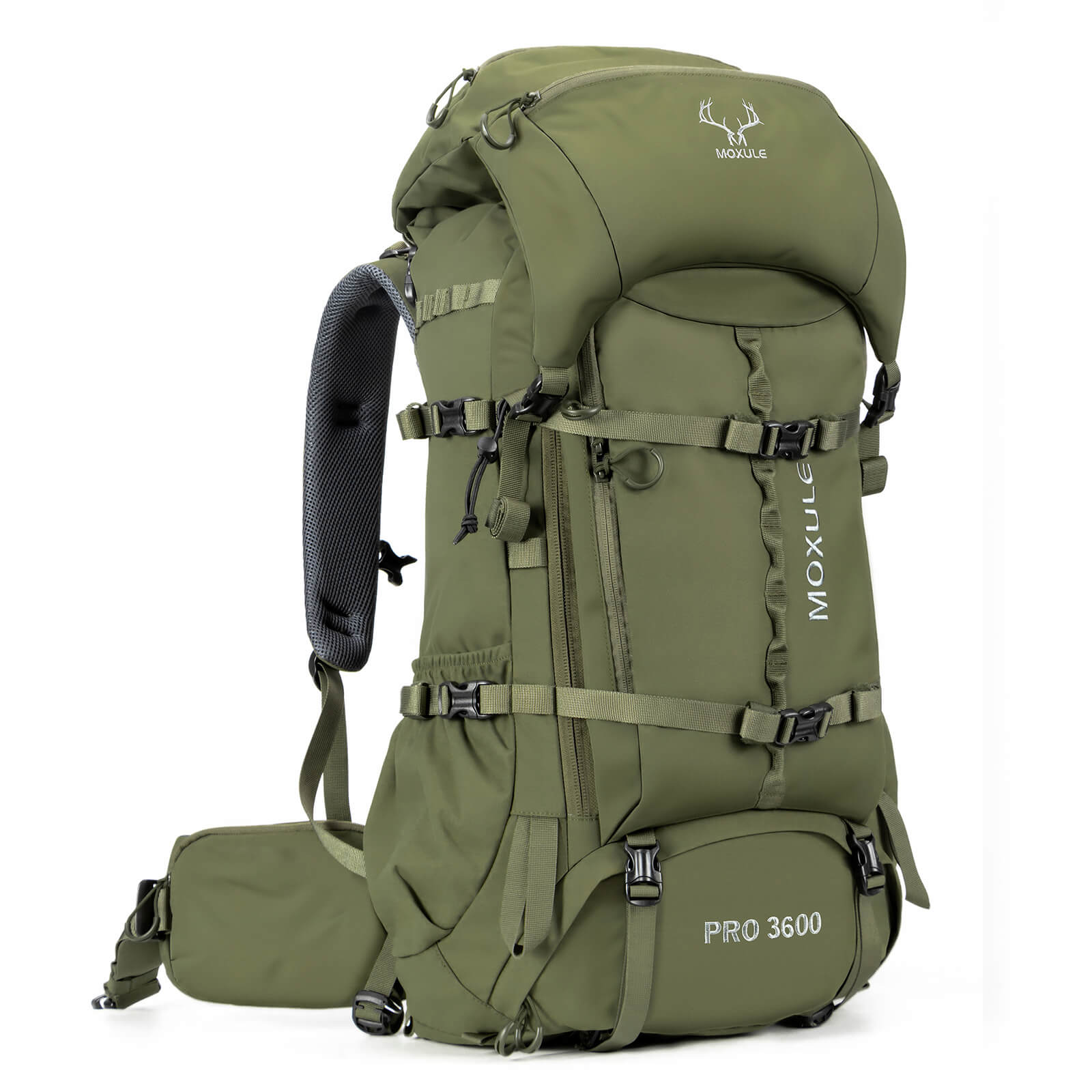 Moxule Pro 3600 Hunting Backpack, 60L Green
