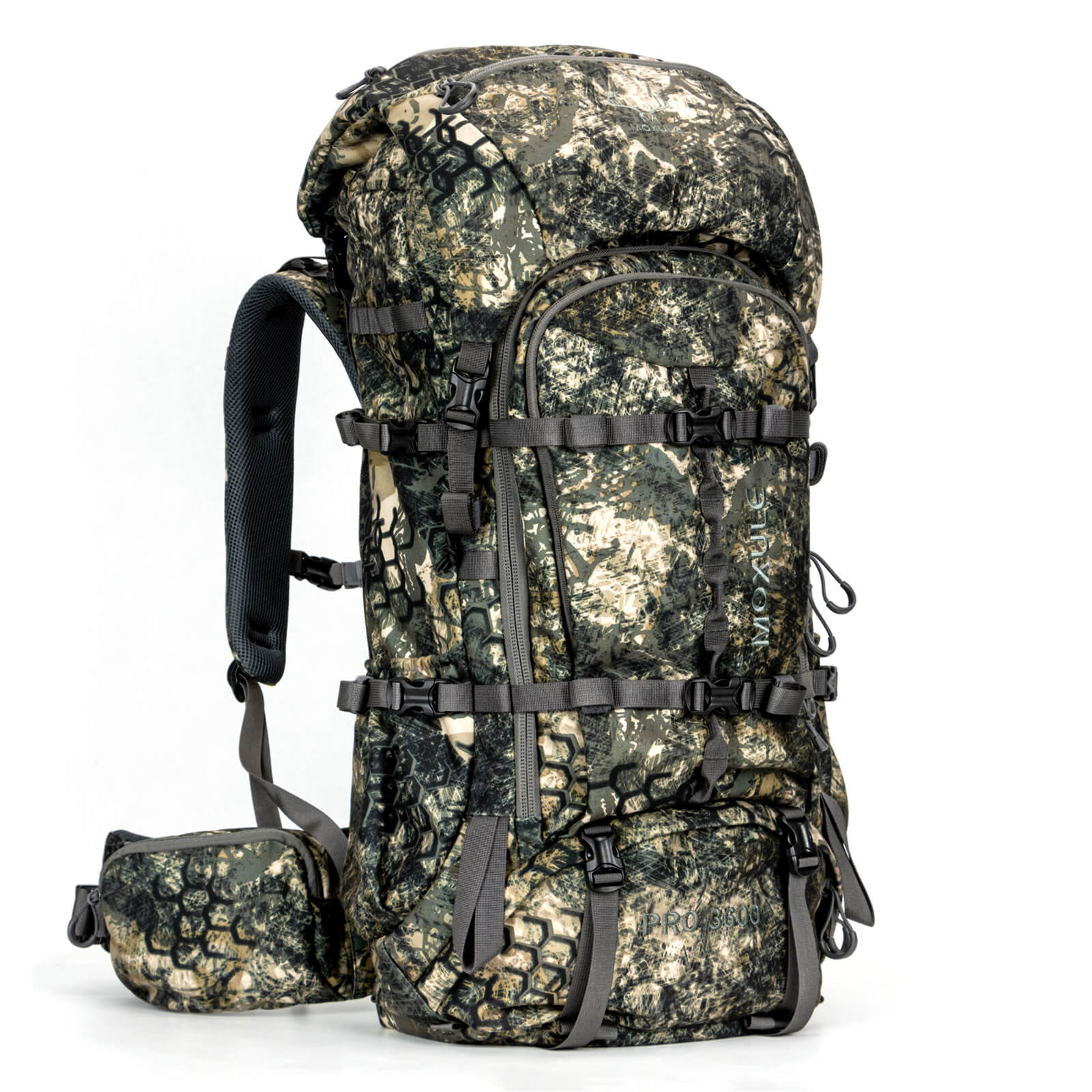 60L Camo 3600cu Hunting Backpack, Heavy-Duty Tactical Military Construction, Perfect for Extended Backcountry Hunting Trips