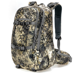 Moxule 25L Camo Heavy-Duty Hunting Backpack With Suspension System & Multi-Pocket Storage, Silent Day Pack For Elk & Big Game Backcountry Hunts