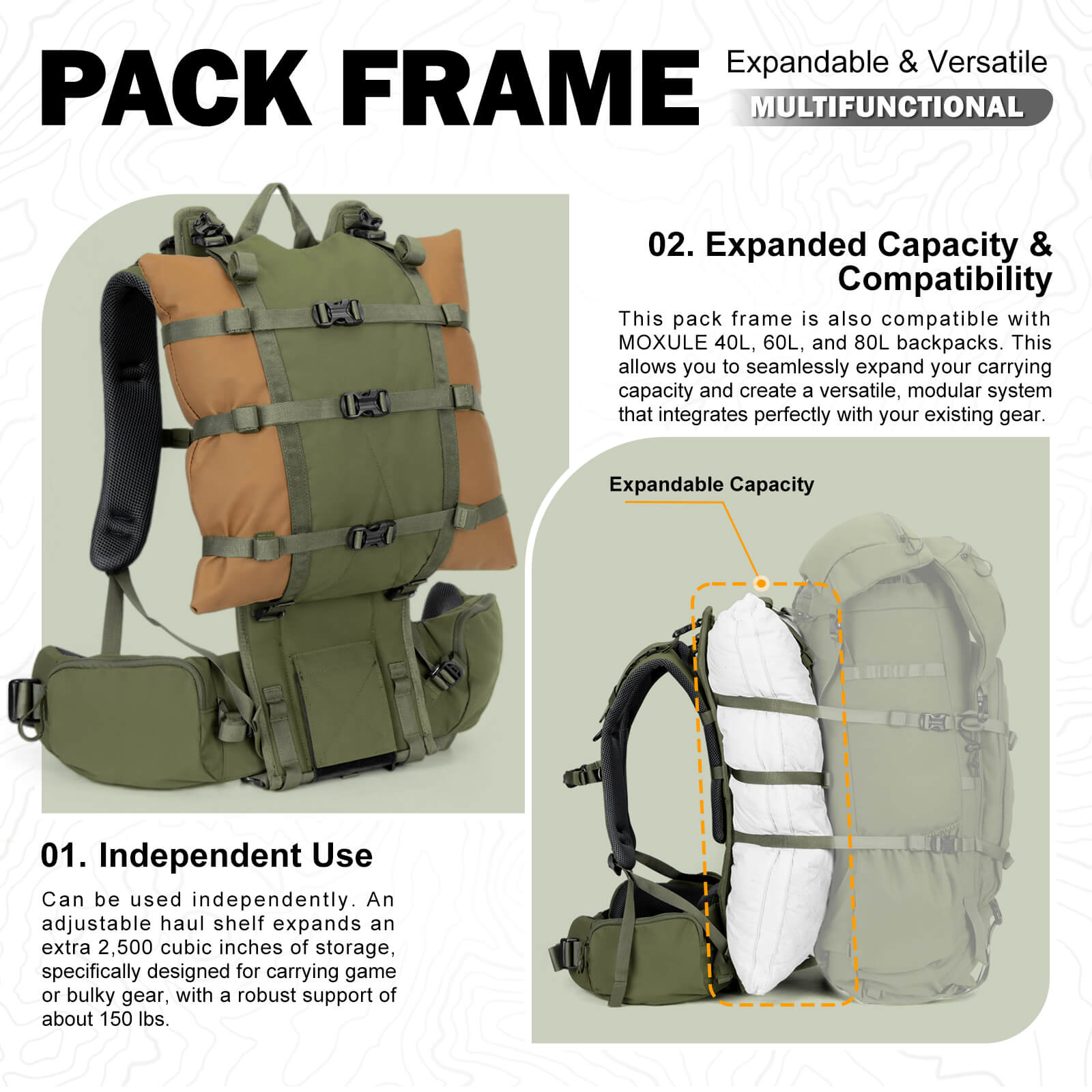 Moxule Pro Hunting Backpack Frame
